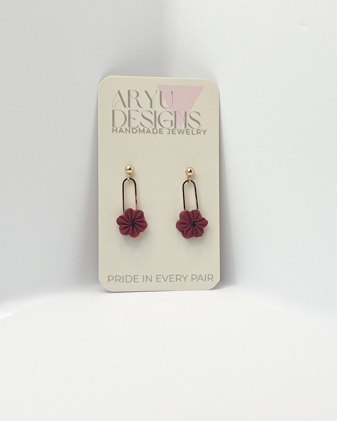 Bloom Clip Dangles - Merlot