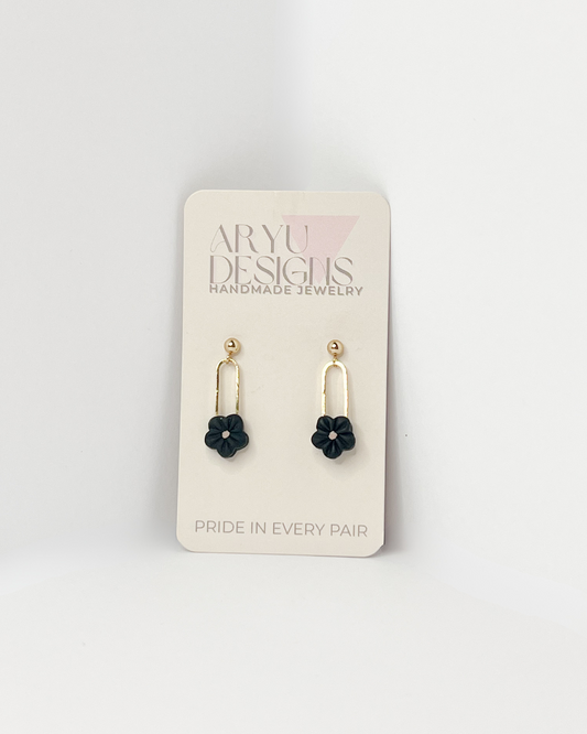 Bloom Clip Dangles - Noir