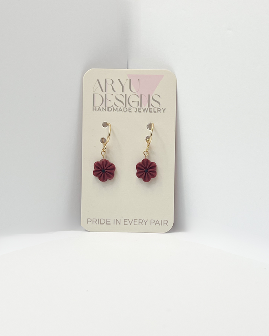 Bloom Dangle Huggies - Merlot