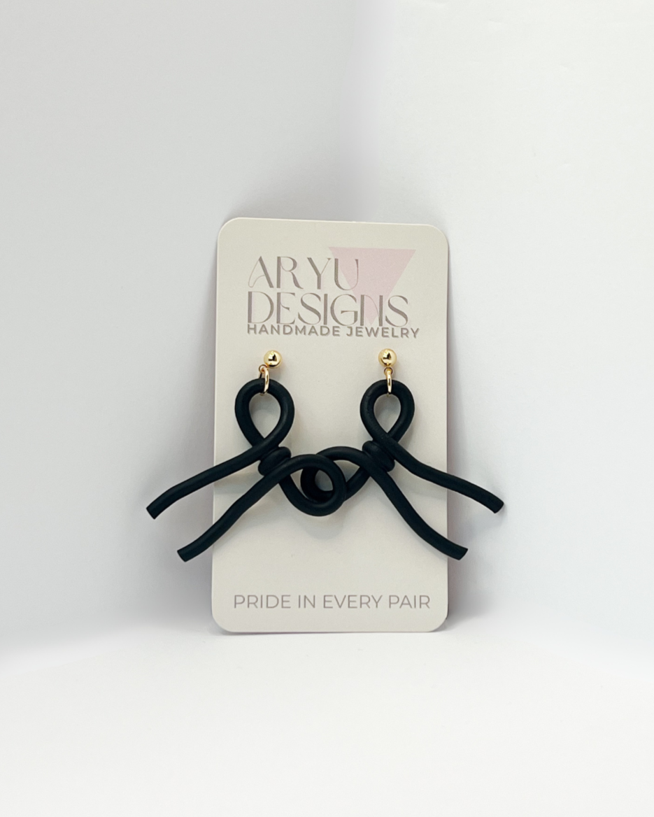 Bow’d Up Dangles - Noir