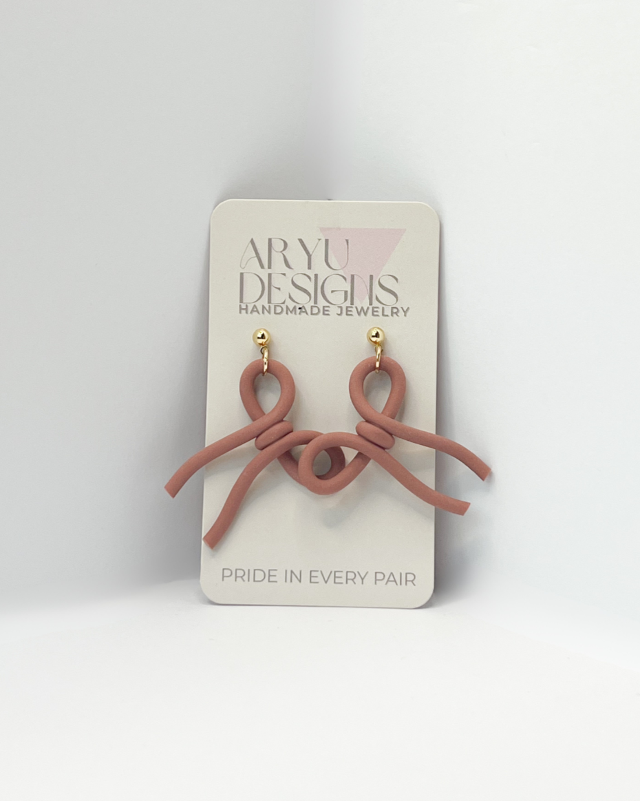 Bow’d Up Dangles - Petal