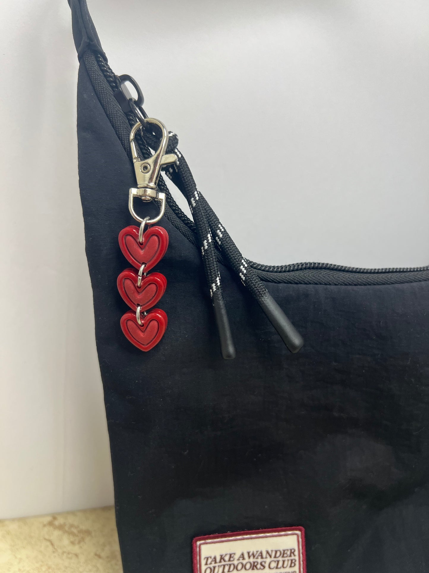 Beveled Hearts - Bag Charms