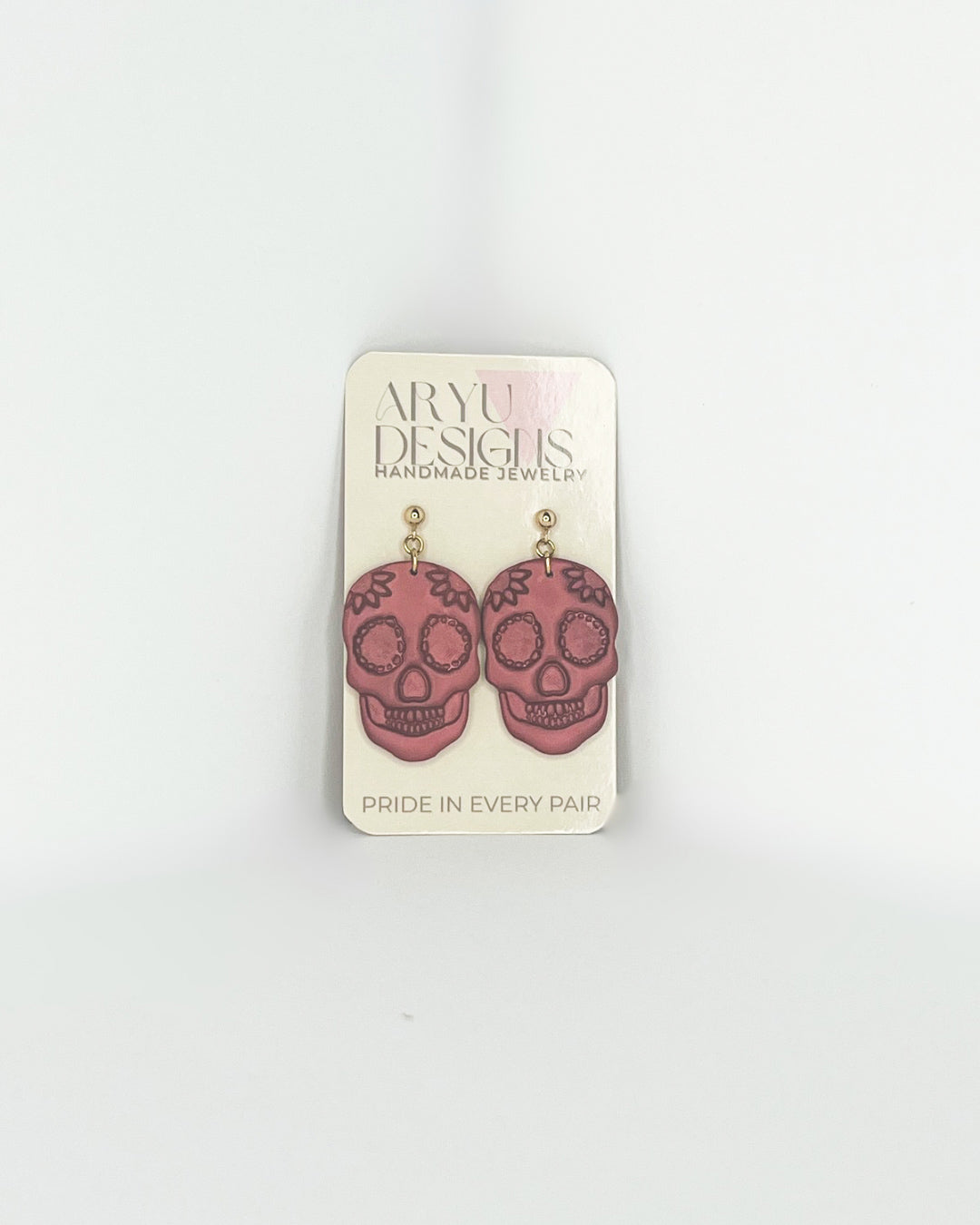 Sugar Skull Dangles - Shimmery Merlot