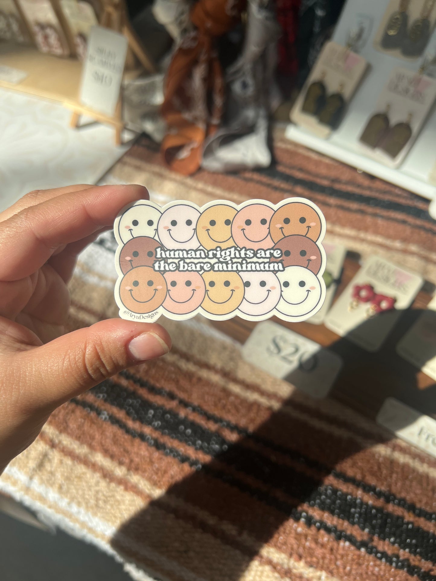 GIVE BACK: Human Rights Are The Bare Minimum Sticker