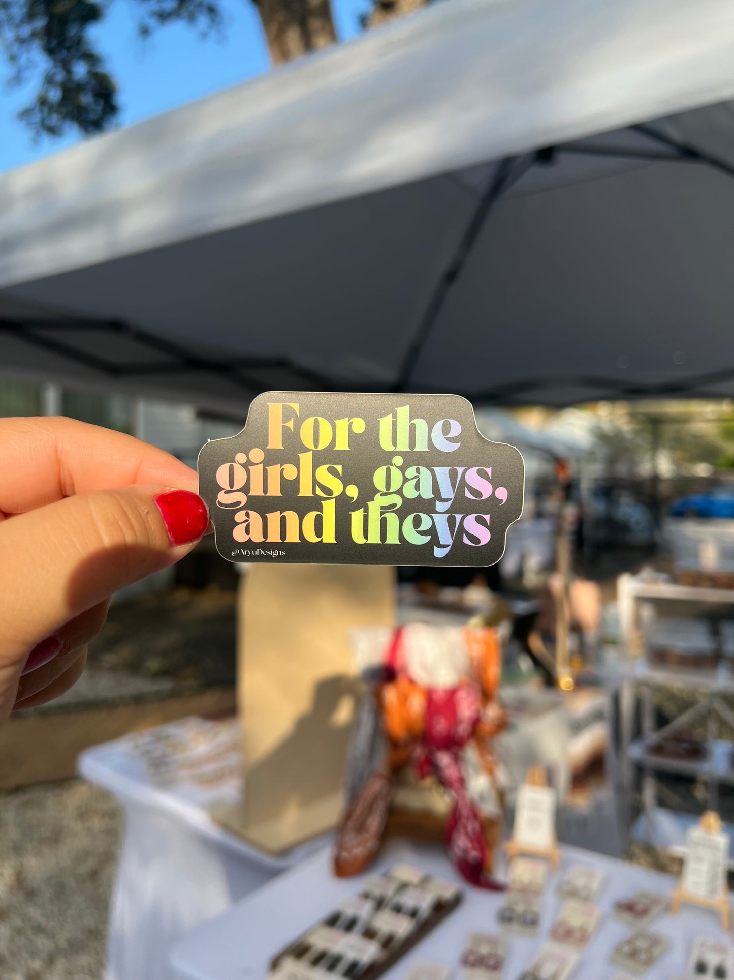 Girls, Gays, and Theys Sticker