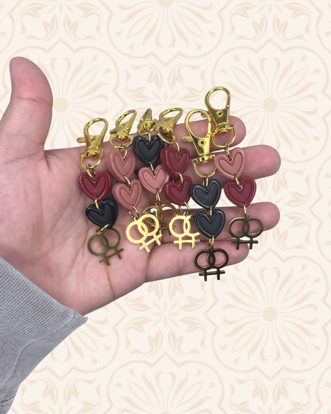 Fem Hearts - Bag Charms