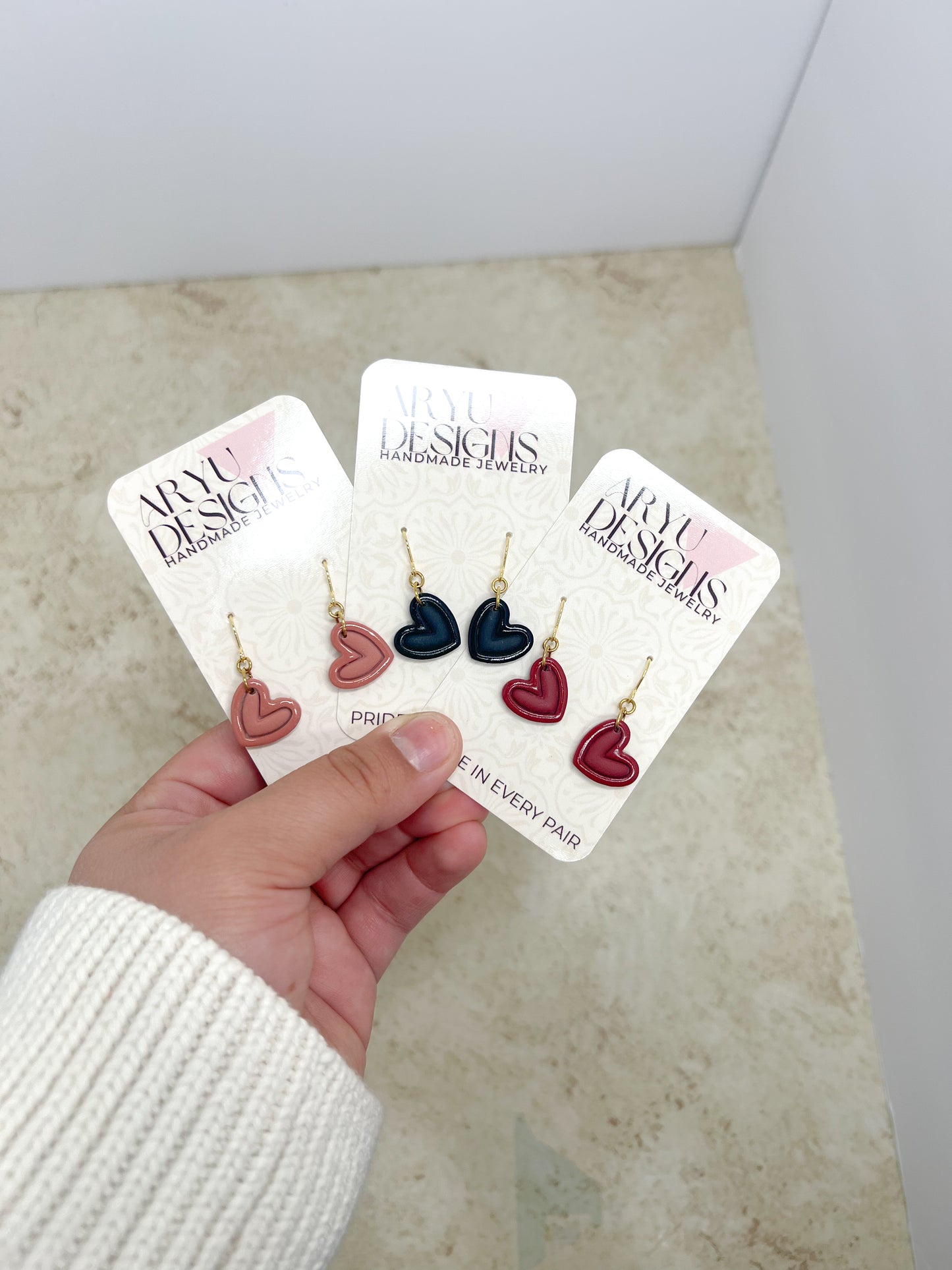 Beveled Heart Dangles