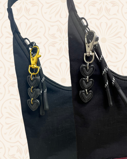 Beveled Hearts - Bag Charms