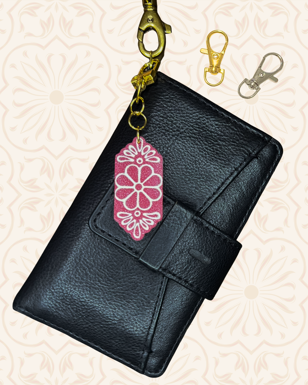 Flower Tile Bag Charm