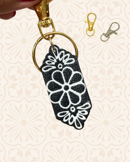 Flower Tile Bag Charm
