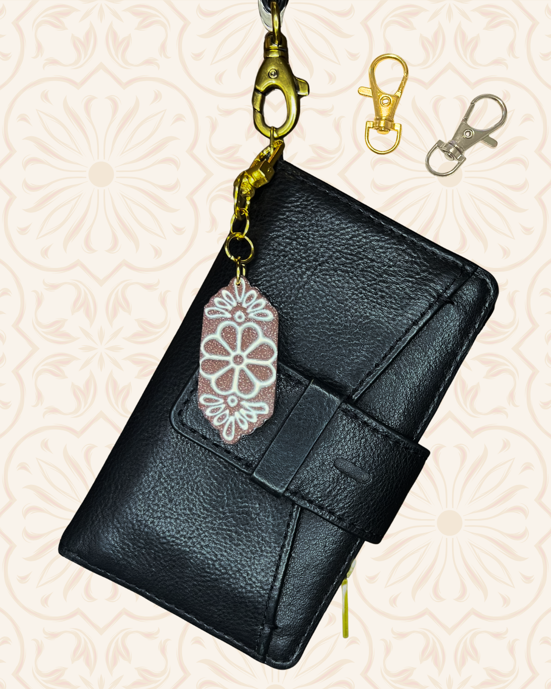 Flower Tile Bag Charm