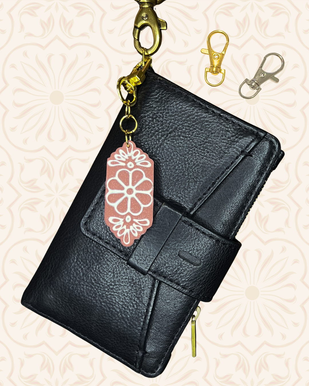 Flower Tile Bag Charm