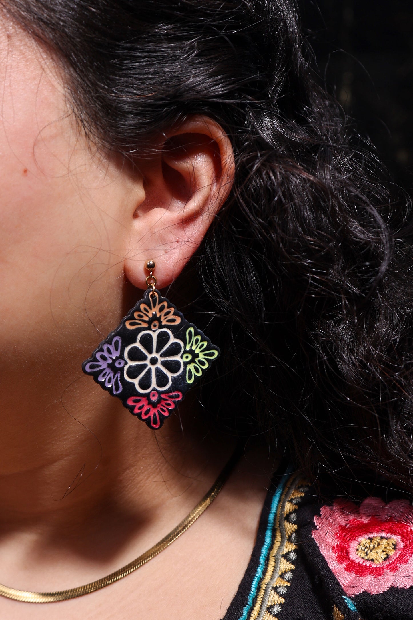Dia de los Muertos/Day of the Dead Tile Dangles