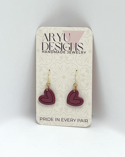 Beveled Heart Dangles