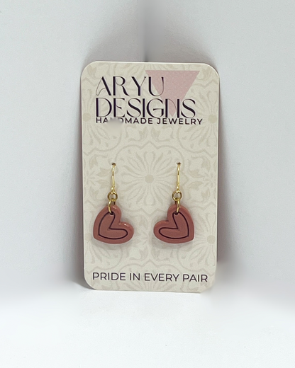 Beveled Heart Dangles