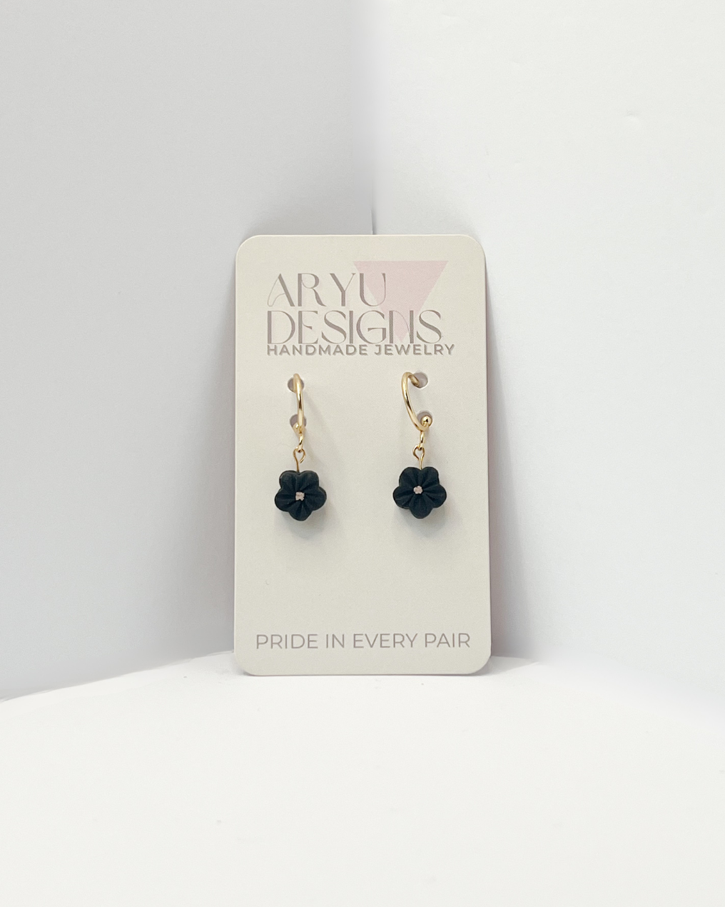 Bloom Dangle Huggies - Noir