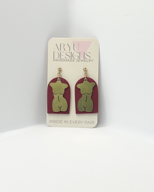 Body Statement Dangles - Merlot