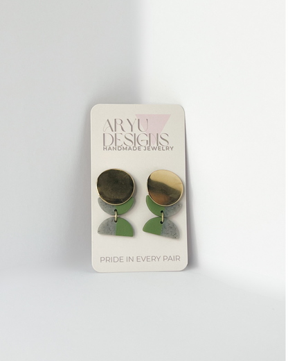 Gold Color Block Dangles - Sprout