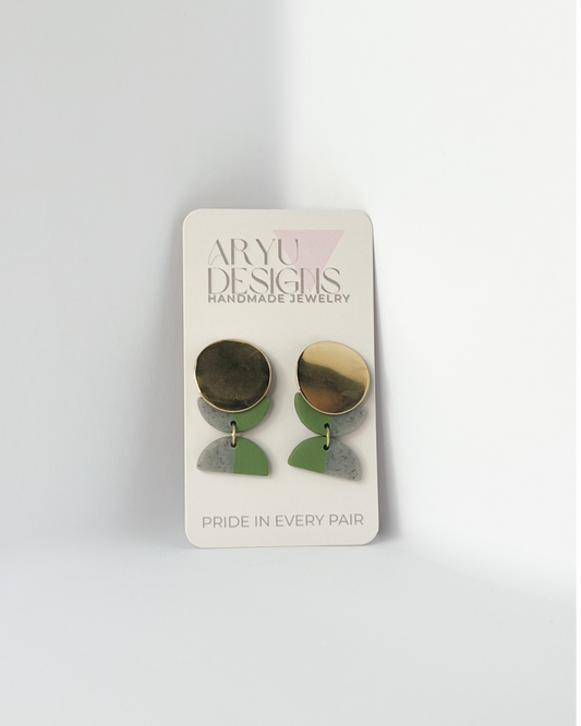 Gold Color Block Dangles - Sprout