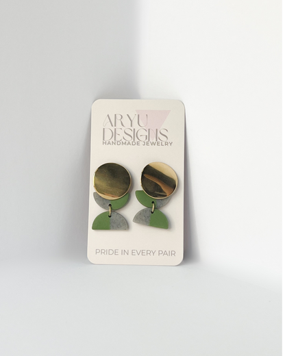 Gold Color Block Dangles - Sprout