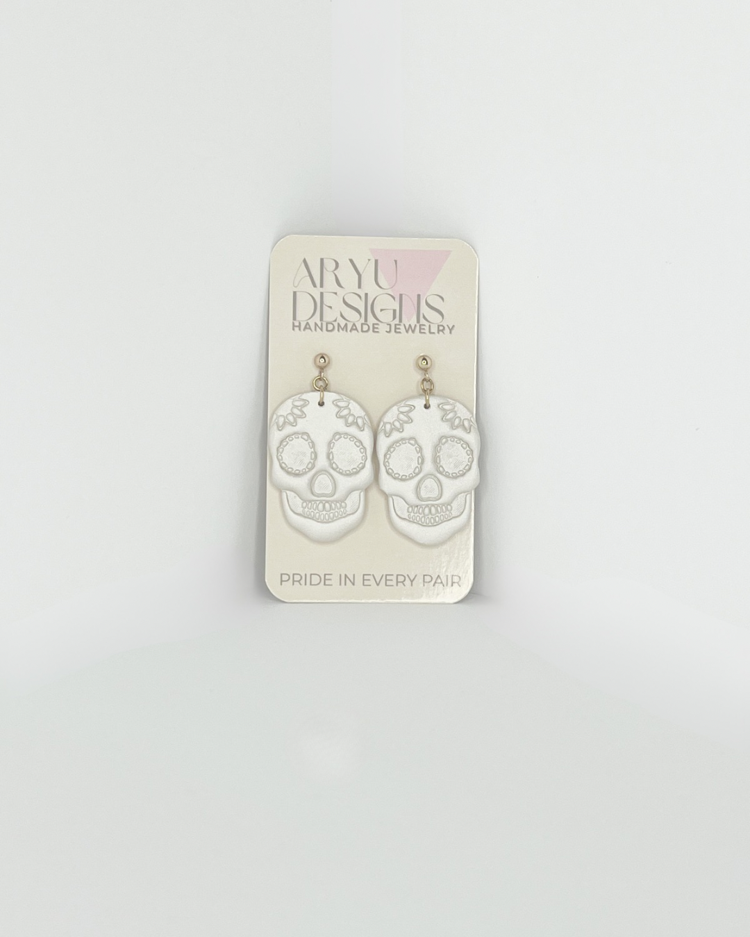 Sugar Skull Dangles - Shimmery Pearl