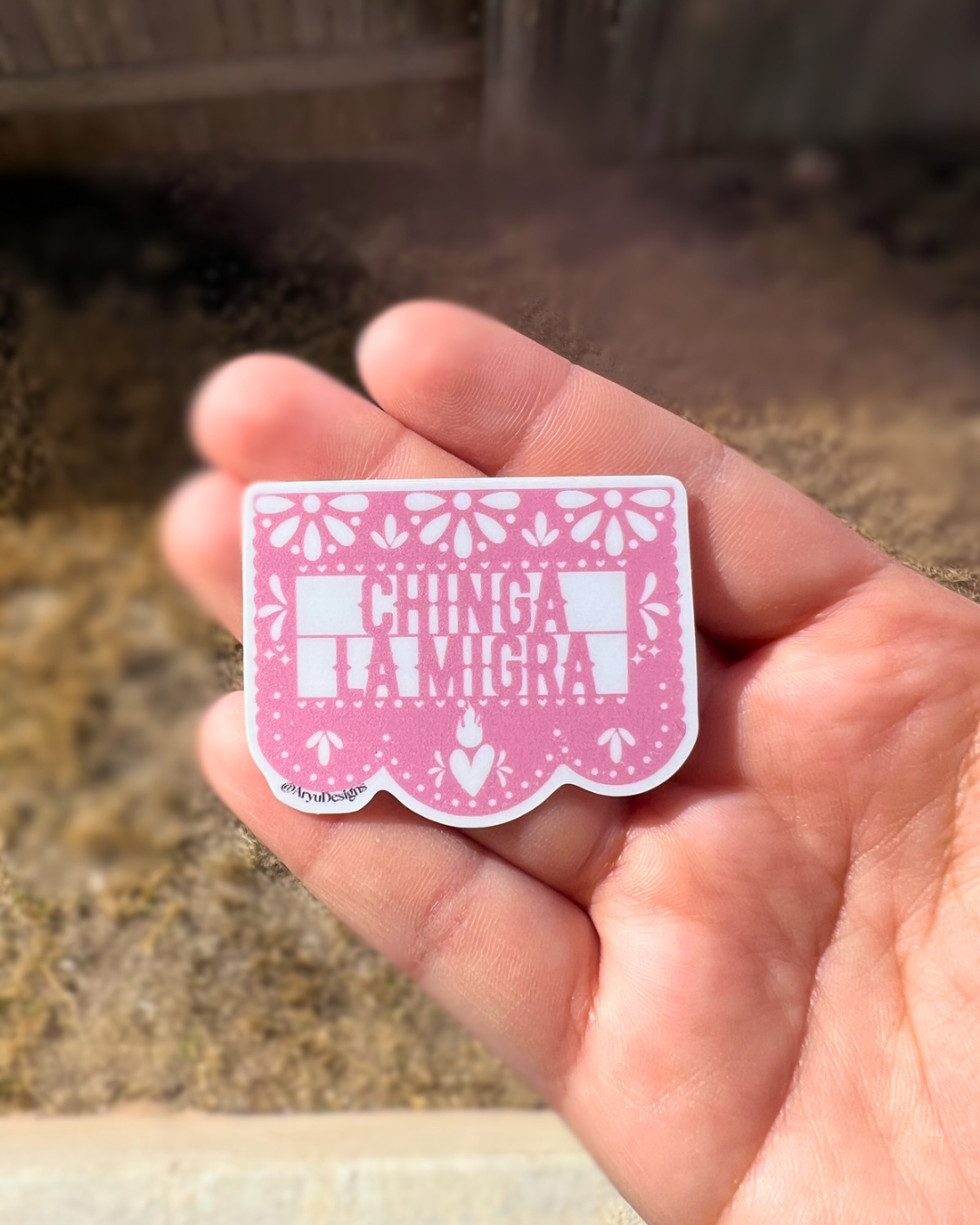 GIVE BACK: Papel Chinga la Migra Sticker