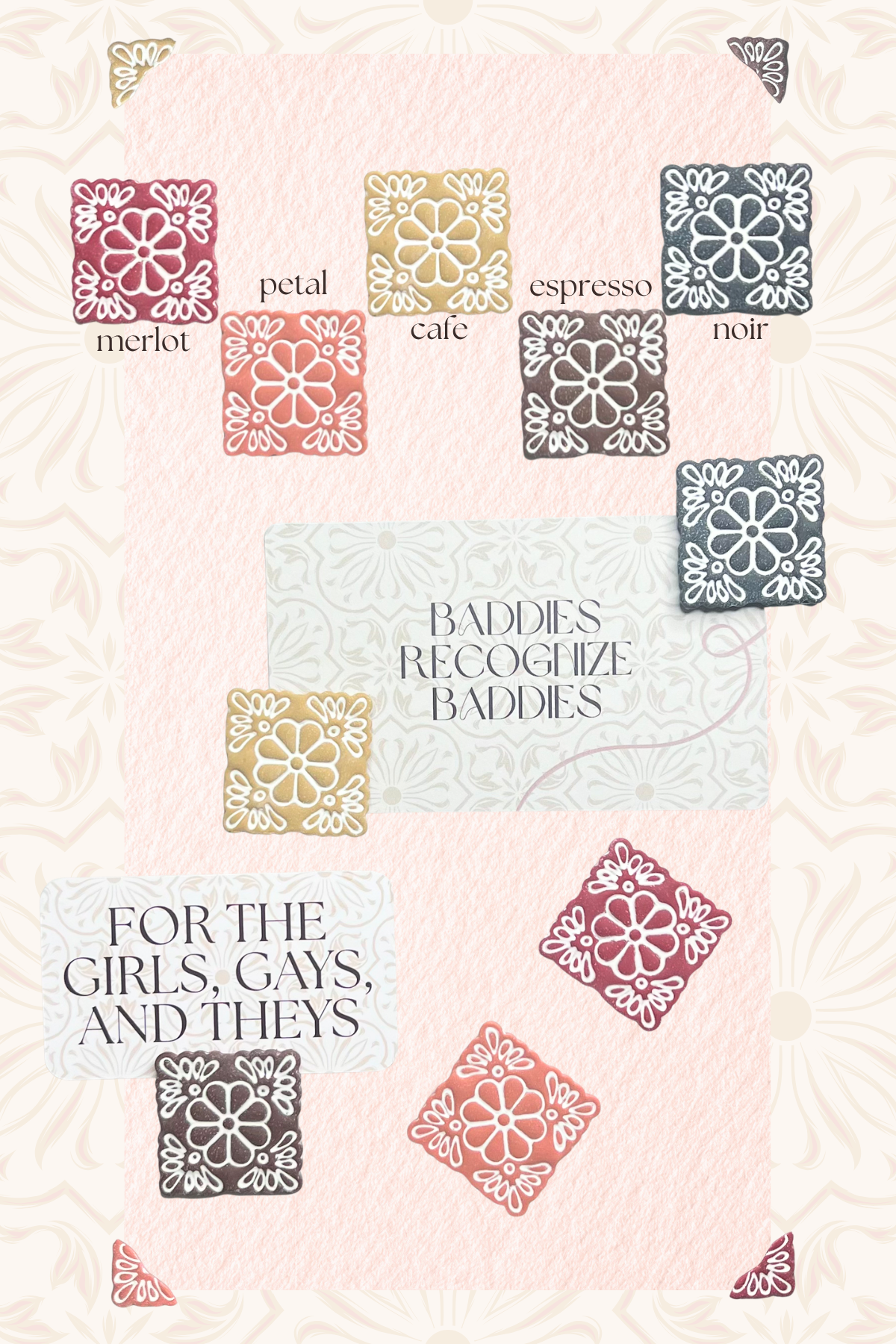 Flower Tile Magnets
