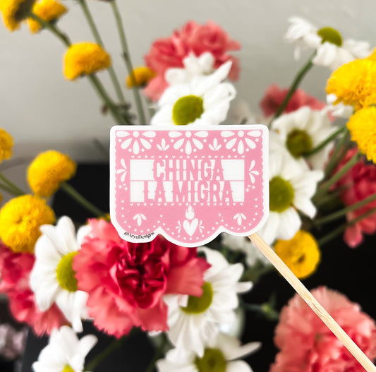 GIVE BACK: Papel Chinga la Migra Sticker