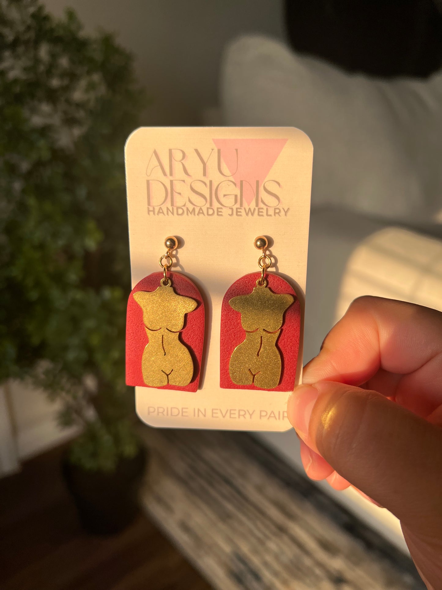 Body Statement Dangles - Merlot