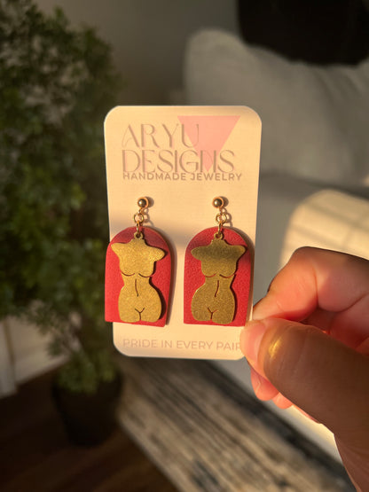 Body Statement Dangles - Merlot