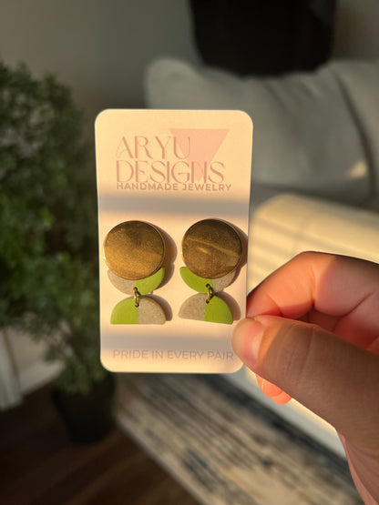 Gold Color Block Dangles - Sprout