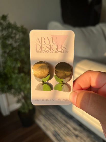 Gold Color Block Dangles - Sprout