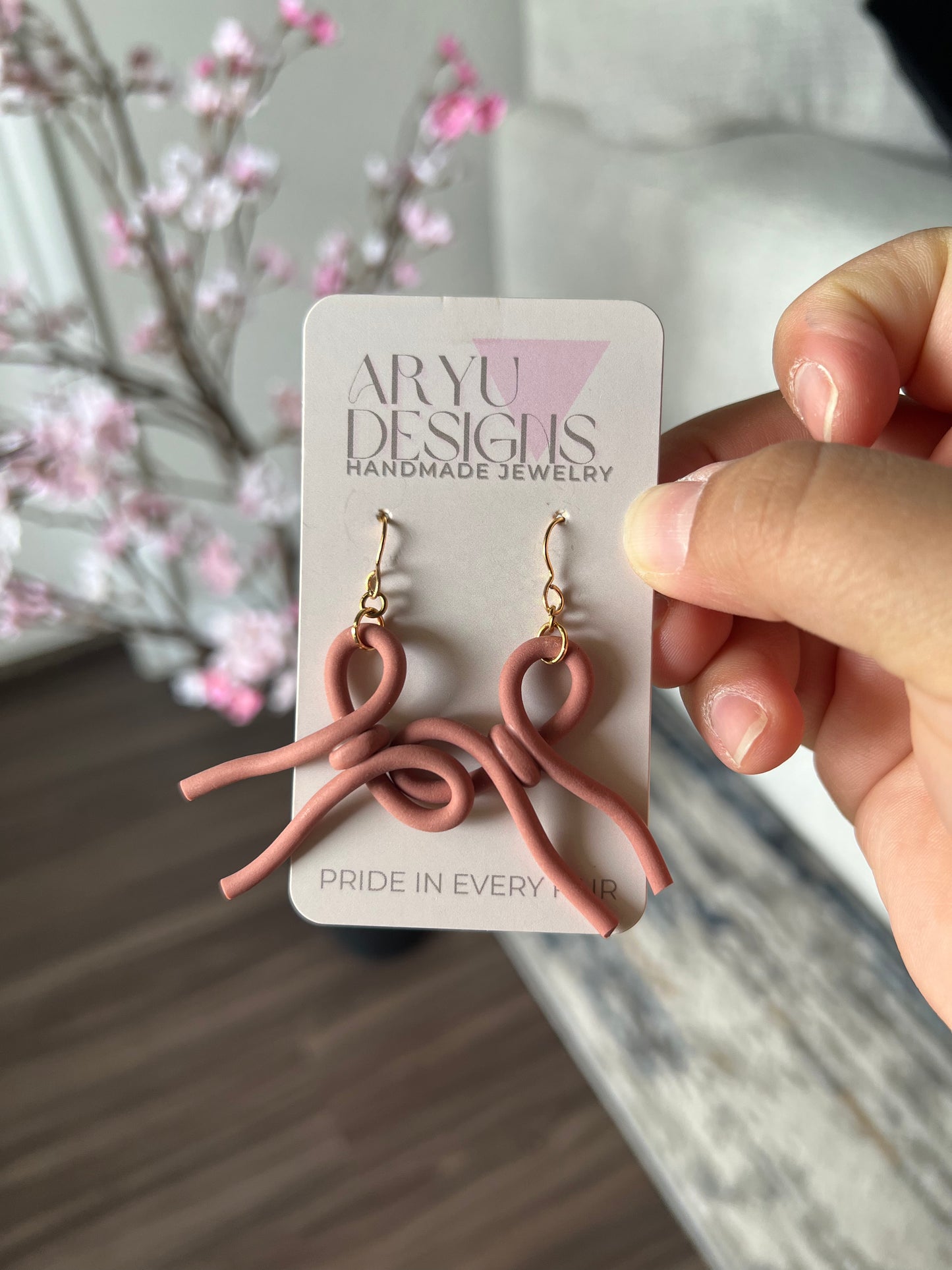 Bow’d Up Dangles - Petal