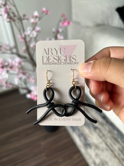 Bow’d Up Dangles - Noir