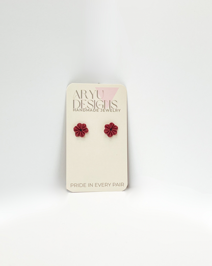 In Bloom Studs - Merlot