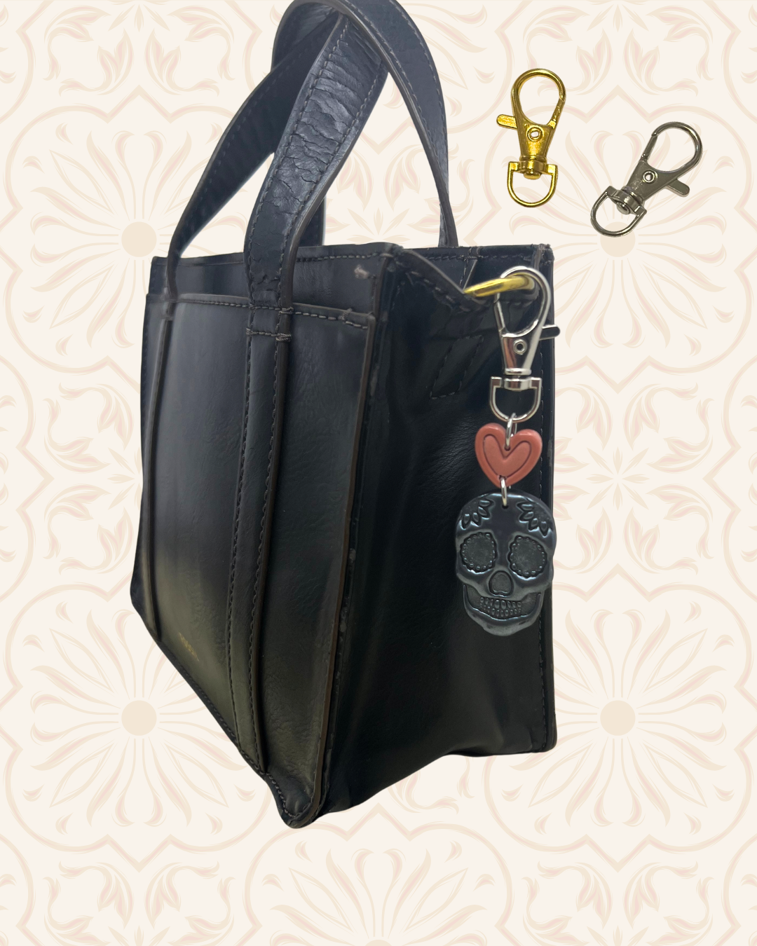 Sugar Skulls Hearts - Bag Charms