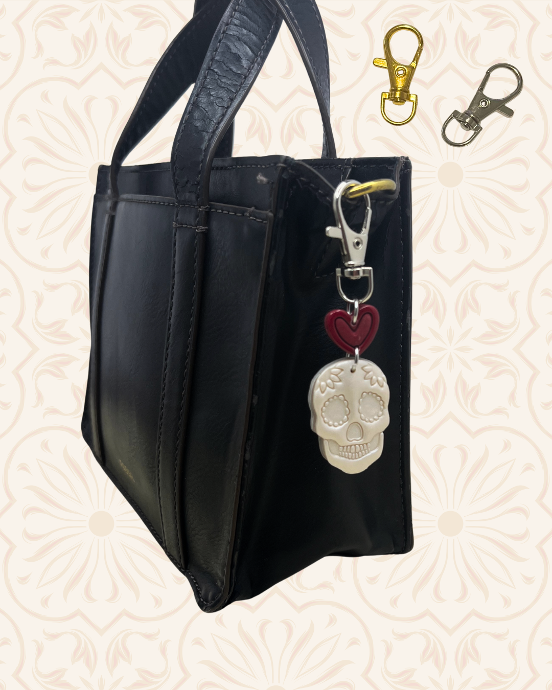 Sugar Skulls Hearts - Bag Charms