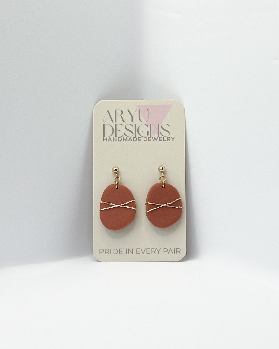 Wire Wrapped Pebbles - Nectarine